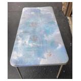 4 Foot Folding Table With Paint Stains
