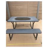 Plastic Picnic Bench. Measures 54" Wide x 5