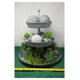 3 Tier Galvanized Serving Tray