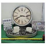 Galvanized Clock & Home Decor