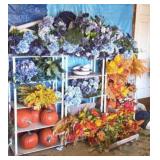 Three Plastic Shelves With Decor