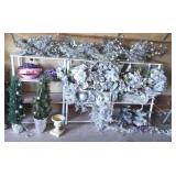 3 Plastic Shelving Units 43" With Flowers