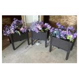 Plant Stands with Floral Decor
