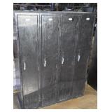 Set of Four School Lockers Attached Together
