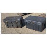 Two Plastic Tool Boxes 35" & 37"