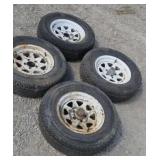 Set of Four 15" Trailer Tires. ST 205/75R 15