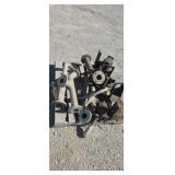 Two hydraulic pumps brackets pipe