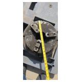 Metal lathe three jaw Chuck with base plate.