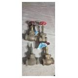 New 1 1/4" brass Gatevales