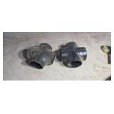 2  5" carbon steel 4 way but well pipe fitting