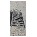 11 sections of wrought iron railing 59"- 69" long