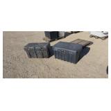 Two plastic tool boxes 35" & 37"