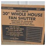 New in Box 30" Whole House Fan Shutter