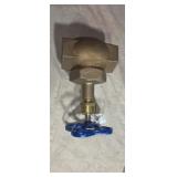 New Nibco 2" brass gate valve