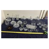 Various Glass Items Including Small Dishes, Cups,
