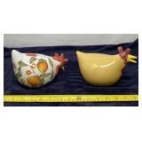 Bennington Potters Chicken Figurines