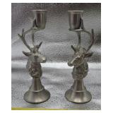 Metal Deer Head Candle Holders Midwest