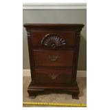 Craftique Three Drawer Solid Mahogany Bedside