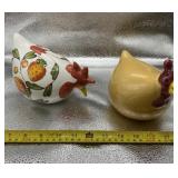Bennington Potters Chicken Figurines