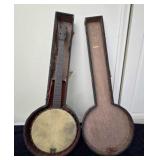 19th-Century 4-String Banjo with Original Case