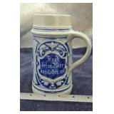 German Stoneware Beer Stein with Salt