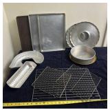 Cookie Sheets, Baking Pans, and Cooling Rack