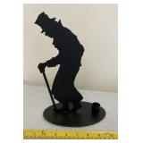 Ebenezer Scrooge Metal Silhouette Candle Holder