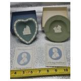 Wedgwood Heart-Shaped Trinket Dish, Sage Green