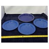 GSI Outdoors Pioneer Blue Enamelware Plates.