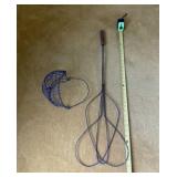 Wire Rug Beater and Basket