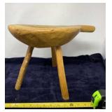 Vintage Hand Carved Tripod Stool