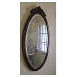 Beveled Edge Oval Wall Mirror 18.5X33