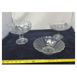 Glass Serving Pieces Including Bowls, Dishes and