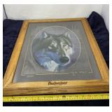 Budweiser Gray Wolf 1630/2500 Framed Picture