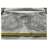 Pressed Glass Dishes with Lids