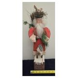 Handmade Primitive Folk Art Santa Claus