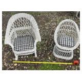 Wicker Chair and Rocking Chair