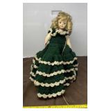 Vintage Hard Plastic Doll on Stand