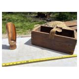 Wooden Crate and Candle Holder