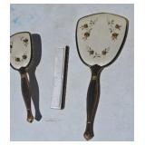 1950s Dresser Set Mirror Brush and Comb