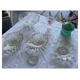 Assortment of Glassware, Grape Dishes and More