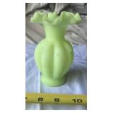 Fenton Art Glass Vase in a Ruffled Melon Rib