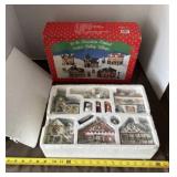 10 pc Porcelain Lighted Winter Valley Village