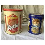 Keebler and Snickers Tin Canisters
