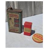 Old Advertising Tins Including Savings Bank