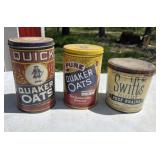 Swifts Beef Brains Quaker Oats Tins