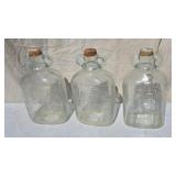 Three Half Gallon Home Juice Orange Juice Bottles