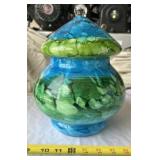 Handcrafted Italian Art Glass Jar