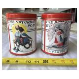 The Saturday Evening Post Tin Canisters