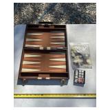 Backgammon Set with Case and Pieces